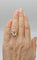 Bague 51 Bague rétro en or jaune 18K sertie d’une aigue-marine ovale 58 Facettes Bordeau/300