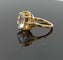 Bague 51 Bague rétro en or jaune 18K sertie d’une aigue-marine ovale 58 Facettes Bordeau/300