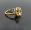 Bague 51 Bague rétro en or jaune 18K sertie d’une aigue-marine ovale 58 Facettes Bordeau/300