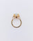Bague 51 Bague rétro en or jaune 18K sertie d’une aigue-marine ovale 58 Facettes Bordeau/300