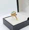 Bague 51 Bague rétro en or jaune 18K sertie d’une aigue-marine ovale 58 Facettes Bordeau/300