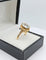 Bague 51 Bague rétro en or jaune 18K sertie d’une aigue-marine ovale 58 Facettes Bordeau/300