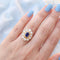 Bague 51.5 Bague Pompadour contemporaine saphir et diamants en or jaune 18 carats 58 Facettes 1782