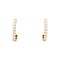 Boucles d'oreilles Paire de petites créoles en or jaune, diamants. 58 Facettes 35466