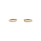 Boucles d'oreilles Paire de petites créoles en or jaune, diamants. 58 Facettes 35466