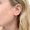 Boucles d'oreilles Paire de petites créoles en or jaune, diamants. 58 Facettes 35466