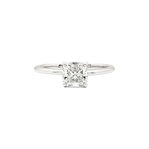 Bague 53 Bague solitaire Tiffany & Co, "True", platine et diamant. 58 Facettes 35643