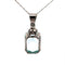 Pendentif Pendentif aquamarine taille émeraude et diamants en or blanc 18k 58 Facettes 50457