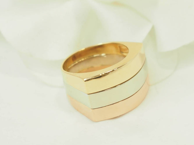 Bague 51 Bague vintage en or 18 carats 3 ors 58 Facettes 33753