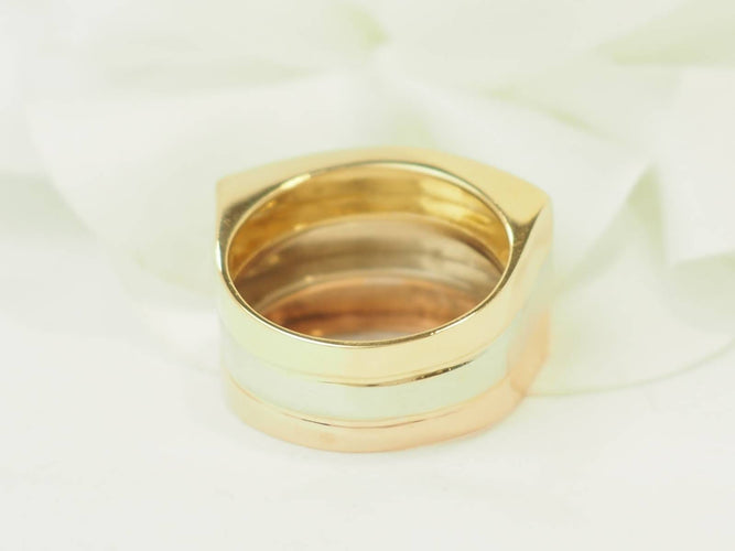 Bague 51 Bague vintage en or 18 carats 3 ors 58 Facettes 33753