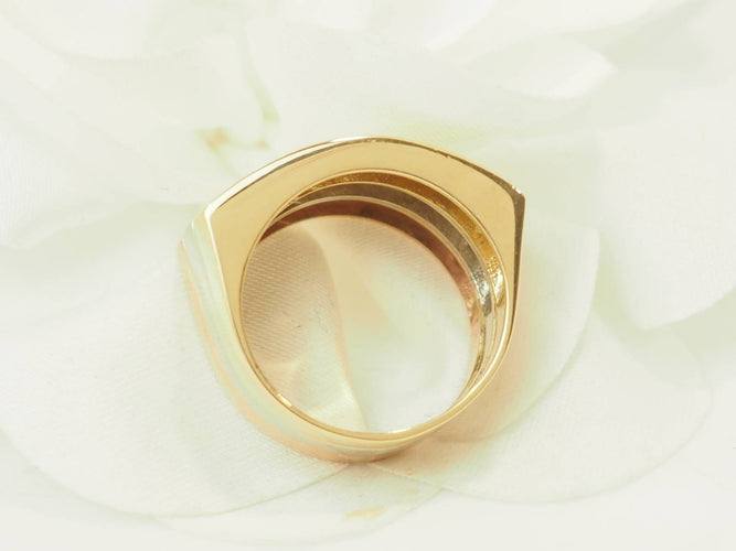 Bague 51 Bague vintage en or 18 carats 3 ors 58 Facettes 33753