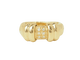 Bague 51 Bague vintage en or jaune 18 carats et diamants, dessus coulissant 58 Facettes 33757