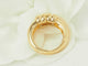 Bague 51 Bague vintage en or jaune 18 carats et diamants, dessus coulissant 58 Facettes 33757