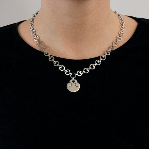 Collier O.J. Perrin - Collier pendentif cœur en or blanc 58 Facettes BO/230110