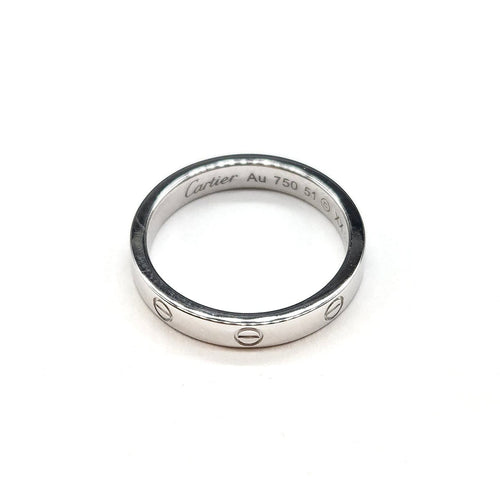 Bague 51 Cartier LOVE - Bague petit modèle en or blanc 18 carats 58 Facettes BO/260029