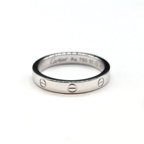 Bague 51 Cartier LOVE - Bague petit modèle en or blanc 18 carats 58 Facettes BO/260029