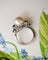 Bague 48 Bague perle et saphirs en or blanc 750 et platine, époque 1950 58 Facettes C2245