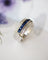 Bague 54 Guy Laroche - Bague bandeau « Ceinture » en or blanc, saphirs et diamants 58 Facettes C2259