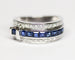 Bague 54 Guy Laroche - Bague bandeau « Ceinture » en or blanc, saphirs et diamants 58 Facettes C2259