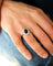 Bague 53 Bague pompadour 1950 en or blanc 750 avec saphir et diamants 58 Facettes A12060