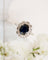 Bague 53 Bague pompadour 1950 en or blanc 750 avec saphir et diamants 58 Facettes A12060