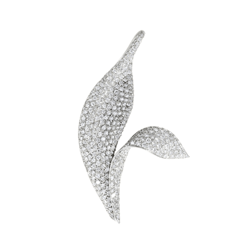 Broche Broche épi en or blanc et diamants 58 Facettes 65000029