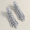 Boucles d'oreilles Boucles d'oreilles - Pendantes en or blanc et diamants 58 Facettes 66000183