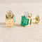 Boucles d'oreilles Boucles d'oreilles - Puces en or jaune, émeraudes et diamants 58 Facettes OC-66000245