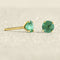 Boucles d'oreilles Boucles d'oreilles - Puces en or jaune et émeraudes 58 Facettes OC-66000251