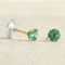 Boucles d'oreilles Boucles d'oreilles - Puces en or jaune et émeraudes 58 Facettes OC-66000251