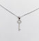 Collier Collier et pendentif clé vintage en or blanc 18k et diamants 58 Facettes A07033 et A07034