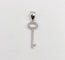 Collier Collier et pendentif clé vintage en or blanc 18k et diamants 58 Facettes A07033 et A07034