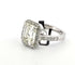 Bague 55 Bague - Diamant taille émeraude et diamants en or blanc 18 ct 58 Facettes 294/26 P