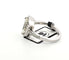 Bague 55 Bague - Diamant taille émeraude et diamants en or blanc 18 ct 58 Facettes 294/26 P