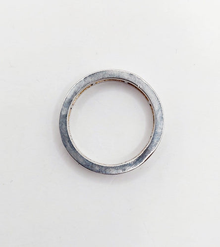 Bague 54 Alliance américaine Art déco éternité en platine et diamants baguette 1,68 ct 58 Facettes A07209