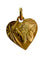 Pendentif Médaille religieuse ange en or jaune 750, cœur 58 Facettes
