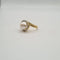Bague 50 Bague en or jaune 18k avec perle de culture et diamants 58 Facettes #BT