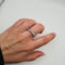 Bague 58 Alliance tour complet en or blanc 18k et diamants 58 Facettes #BT