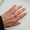 Bague 58 Alliance tour complet en or blanc 18k et diamants 58 Facettes #BT