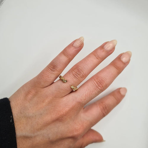 Bague 53 Bague en or jaune 18k sertie de diamants 58 Facettes #4103