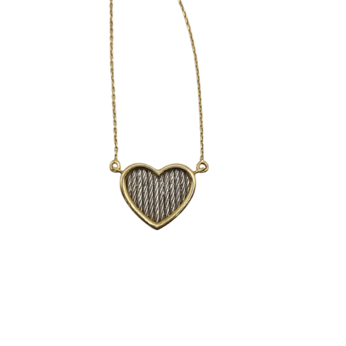 Collier Collier cœur en or jaune 18k 58 Facettes #BT