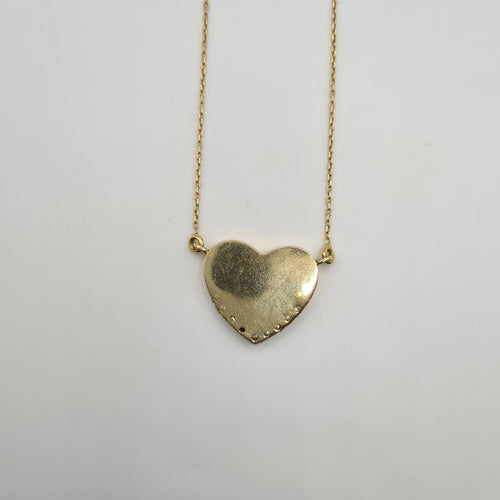 Collier Collier cœur en or jaune 18k 58 Facettes #BT