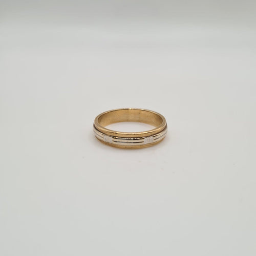 Bague 55 Alliance - Bague en or jaune et blanc 18k 58 Facettes #BT
