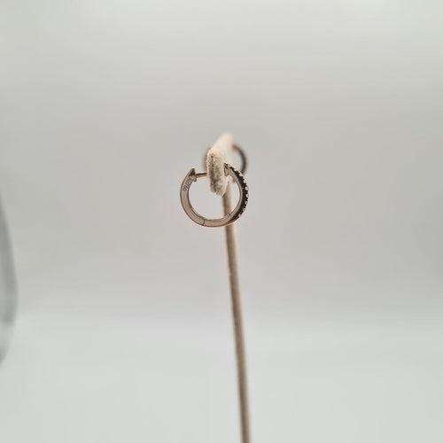 Boucles d'oreilles Créoles en or rose 18k et diamants 58 Facettes #BT