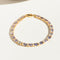 Bracelet Bracelet vintage - Tansanites et diamants en or jaune 750 58 Facettes