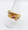 Bague 61 Bague serpent antique à deux têtes en or 18k, diamants et rubis 58 Facettes A06971