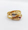 Bague 61 Bague serpent antique à deux têtes en or 18k, diamants et rubis 58 Facettes A06971