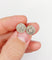 Boucles d'oreilles Puces d’oreilles marguerite anciennes en or 18k et platine, diamants 58 Facettes A07047