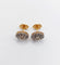 Boucles d'oreilles Puces d’oreilles marguerite anciennes en or 18k et platine, diamants 58 Facettes A07047