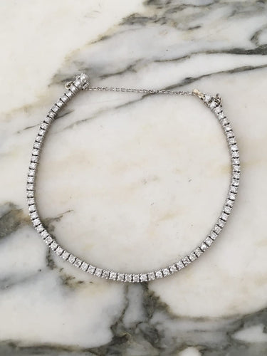 Bracelet Bracelet tennis en platine et diamants taille brillant 3,14 ct 58 Facettes 261